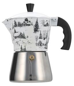 Caffettiera 3 tazze in alluminio e acciaio inox