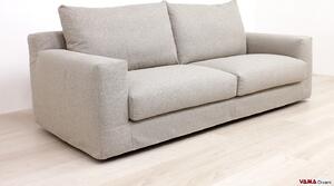 Divano Moderno Completamente Sfoderabile in Tessuto Grigio