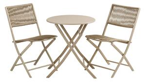 Set da pranzo da giardino beige in metallo per 2 persone Arcas – House Nordic