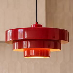 Lampada a sospensione Tivra Lindby, dimmerabile, Rosso, Soggiorno / Sala da pranzo, Metallo, Vintage, Lampada a sospensione