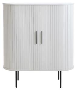 Armadietto bianco con ante scorrevoli 100x118x40 cm Nola – Unique Furniture
