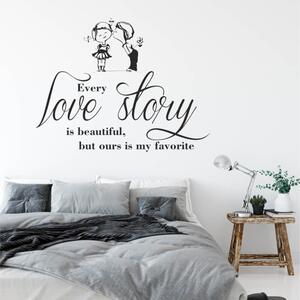 Adesivo murale - Love story in inglese