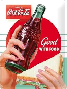 Cartello in metallo Coca-Cola - Good with Food