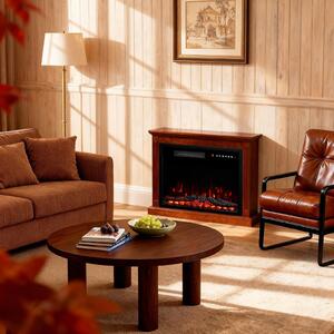 Camino elettrico HOMAVO 23'' con riscaldamento - 1000 W / 2000 W - Colori delle fiamme 3D - Timer - Armadio incluso