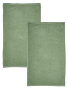 Set di asciugamani con asciugatura rapida/tipo terry verdi in cotone 2 pz 90x140 cm Quick Dry – Catherine Lansfield