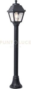 Alba palo 100 cm 1 luce attacco e27 nero ip55 confezione da 6 pezzi
