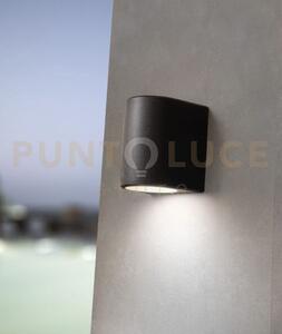 Aosta applique grande 1 luce attacco gx53 nero ip55 lampadina led i
