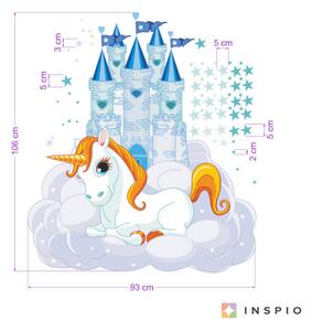 Autoadesivo - Unicorno con il castello