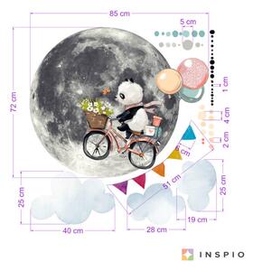 Adesivo murale - Il panda e la Luna