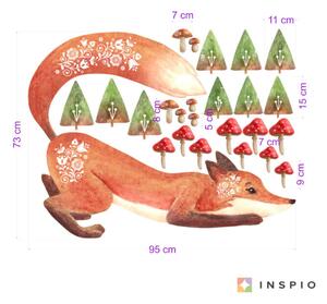 La volpe folclore - adesivo murale