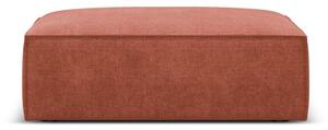 Poggiapiedi color mattone con rivestimento in ciniglia Vanda – Mazzini Sofas
