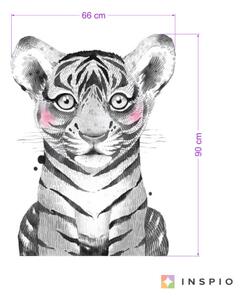 Adesivo - La tigre grande in bianco e nero