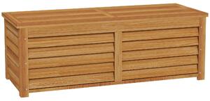 Outsunny Baule da Esterno da 176L in Legno, Baule da Giardino, Contenitore da Esterno, 130x50x45 cm, Marrone Chiaro | Aosom Italy