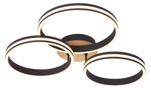 Plafoniera in legno con LED dimmerabile a 3 livelli 3 luci - Navara