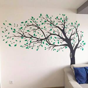 Albero con foglie per la parete, adesivi per il soggiorno