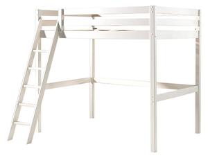 Letto da bambini rialzato bianco con rete inclusa 140x200 cm Pino – Vipack