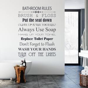 Adesivi - Bathroom Rules