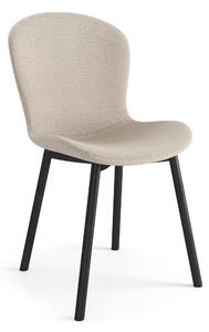 FIORA Beige (tessuto Basel 24) - MODERNA SEDIA IMBOTTITA PER SALONE/SALA DA PRANZO LOFT