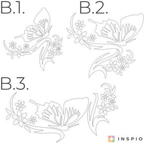Adesivi per le pareti - Farfalla sopra il fiore