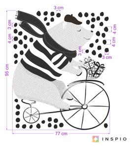 Adesivo per la cameretta dei bambini - Orso in bicicletta
