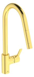 Ideal Standard Gusto - Miscelatore per lavello con bocca di erogazione estraibile, oro spazzolato BD414A2