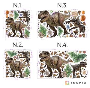 Dinosauri - Adesivo di Triceratopo e Tirannosauro Rex, Esplora il Mondo dei Dinosauri