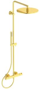Ideal Standard CeraTherm - Set doccia con termostato, diametro 30 cm, oro spazzolato A7589A2