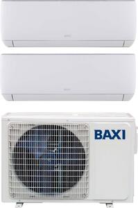 Baxi Climatizzatore Dual Split Inverter 9000+9000 Btu /h Condizionatore con Pompa di Calore Classe A++/A+ Deumidificatore Gas R32 (Unit Interna + 