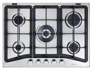 ELBA Piano Cottura 5 Fuochi a Gas Larghezza 70 cm in Acciaio Inox colore Inox - EIF 57 PRO