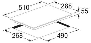 FULGOR Piano Cottura Induzione 2 Fuochi Larghezza 30 cm in Vetroceramica colore Bianco - FCH 302 ID TS WH