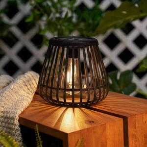 Pauleen Lampada LED da tavolo e solare SUNSHINE GLIMMER, nera, IP44 GLIMMER, Nero, bambù, Giovanile