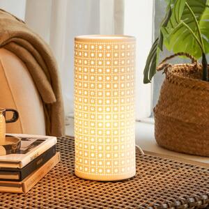 Pauleen Lampada da tavolo PURE SUNKISS, Bianco / Opale, Soggiorno / Sala da pranzo, Ceramica, Giovanile, Lampada da tavolo