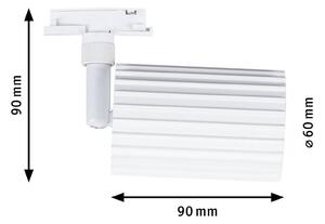 Paulmann URail Faretto su binario Lirena, bianco, Ø 6 cm, GU10 dimmerabile, Bianco / Opale, Soggiorno / Sala da pranzo, Metallo, Moderno