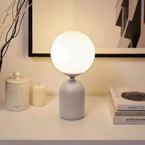 Pauleen Lampada da tavolo GLOWING CHARM, Alluminio / Grigio / Zincato, Soggiorno / Sala da pranzo, Vetro, Giovanile, Lampada da tavolo