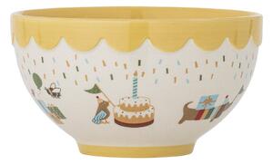 Ciotola per bambini gialla e color crema in gres ø 13,5 cm Celebrate – Bloomingville Mini