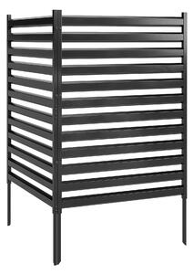 Outsunny Recinzione da Giardino 2 Pannelli 91x152 cm, Recinzione in Metallo Frangivista con Pali e Cappucci Protettivi Antiruggine, Nero | Aosom Italy