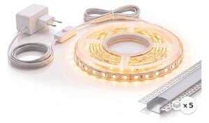 KIT 1x striscia LED MYLIVING LIGHTSTRIP LED/22W/230V 5 m + 5x profilo da incasso 1 m
