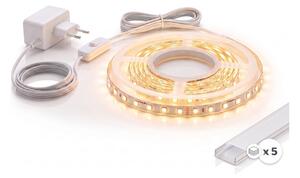 Kit 1x striscia LED MYLIVING LIGHTSTRIP LED/22W/230V 5 m + 5x profili da incasso da 1 m