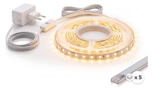 Kit 1x striscia LED MYLIVING LIGHTSTRIP LED/22W/230V 5 m + 5x profili da incasso da 1 m
