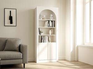 Libreria con 4 nicchie e 2 ante Bianco - CYMORA