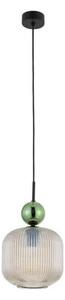 BRILAGI - Lampadario a sospensione con cavo OLIVIA 1xE27/15W/230V nero/verde/beige fumato