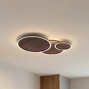 Plafoniera soffitto Orven Lucande, dimmerabile, Nero, Soggiorno / Sala da pranzo, Metallo, Moderno, Plafoniera