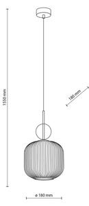 BRILAGI - Lampadario a sospensione con cavo OLIVIA 1xE27/15W/230V nero/verde/beige fumato