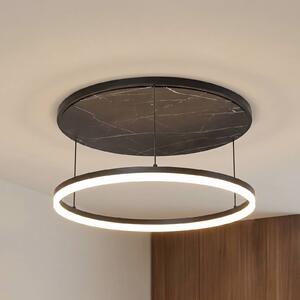 Plafoniera a LED Orven Lucande, dimmerabile, Nero, Soggiorno / Sala da pranzo, Metallo, Moderno, Plafoniera LED