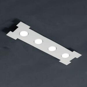 Plafoniera Contemporanea Atene Metallo Bianco 4 Luci Gx53
