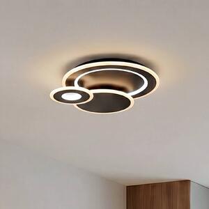 Plafoniera a LED Briar Lindby, dimmerabile, Nero, Soggiorno / Sala da pranzo, Plastica, Moderno, Plafoniera LED