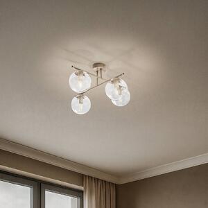 Plafoniera soffitto Zoe Domiluce, dimmerabile, Crema / Ambra, Soggiorno / Sala da pranzo, Metallo, Plafoniera