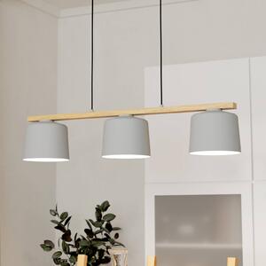 EGLO Lampada a sospensione Mariel, dimmerabile, Alluminio / Grigio / Zincato, Soggiorno / Sala da pranzo, Metallo, Scandinavo, Lampada a sospensione