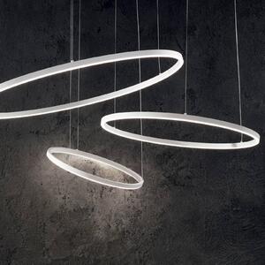 IDEAL LUX Lampada LED a sospensione Ideal Lux Oracle Slim Ø 50 cm bianco 3.000 K, Bianco / Opale, Soggiorno / Sala da pranzo, Alluminio, Moderno