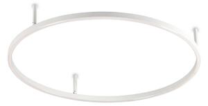IDEAL LUX Plafoniera a LED Oracle Slim, Bianco / Opale, Soggiorno / Sala da pranzo, Alluminio, Moderno, Plafoniera LED